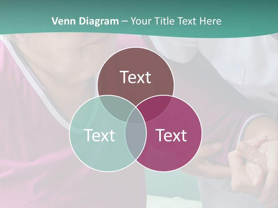 A Woman In A Pink Shirt And A Woman In A White Shirt Are Looking At PowerPoint Template