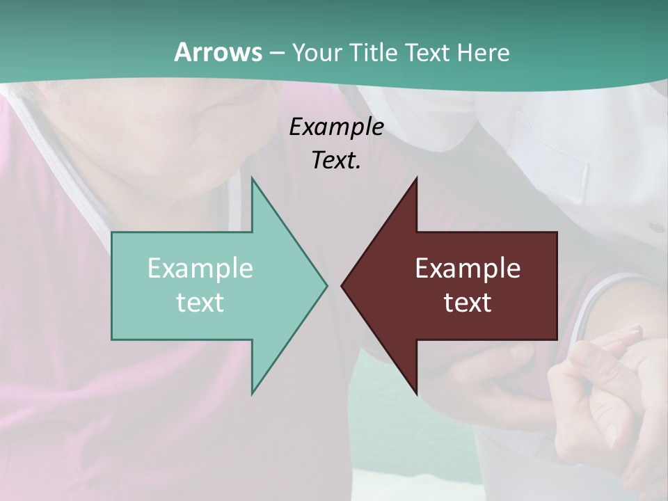 A Woman In A Pink Shirt And A Woman In A White Shirt Are Looking At PowerPoint Template