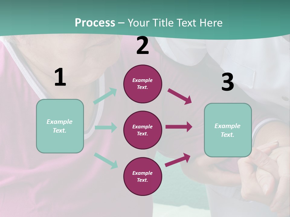 A Woman In A Pink Shirt And A Woman In A White Shirt Are Looking At PowerPoint Template