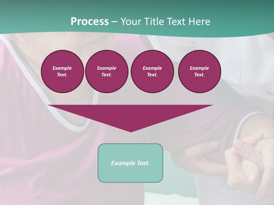 A Woman In A Pink Shirt And A Woman In A White Shirt Are Looking At PowerPoint Template