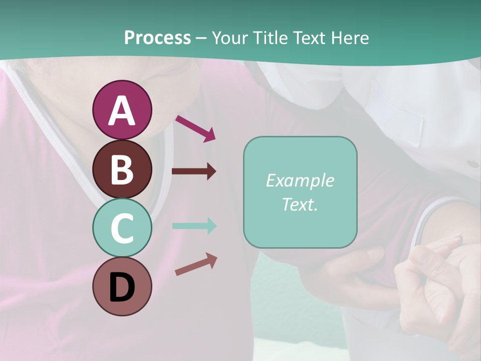 A Woman In A Pink Shirt And A Woman In A White Shirt Are Looking At PowerPoint Template