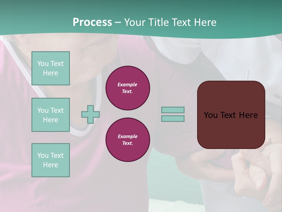A Woman In A Pink Shirt And A Woman In A White Shirt Are Looking At PowerPoint Template