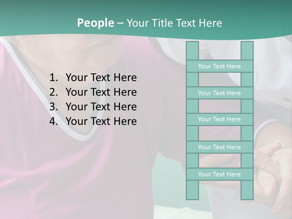 A Woman In A Pink Shirt And A Woman In A White Shirt Are Looking At PowerPoint Template