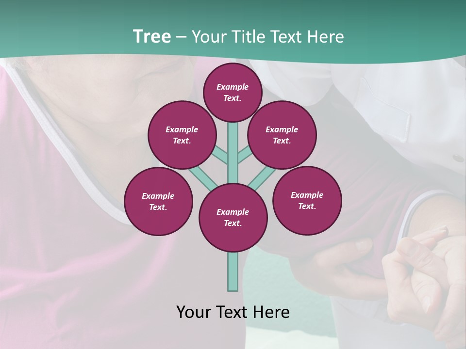 A Woman In A Pink Shirt And A Woman In A White Shirt Are Looking At PowerPoint Template