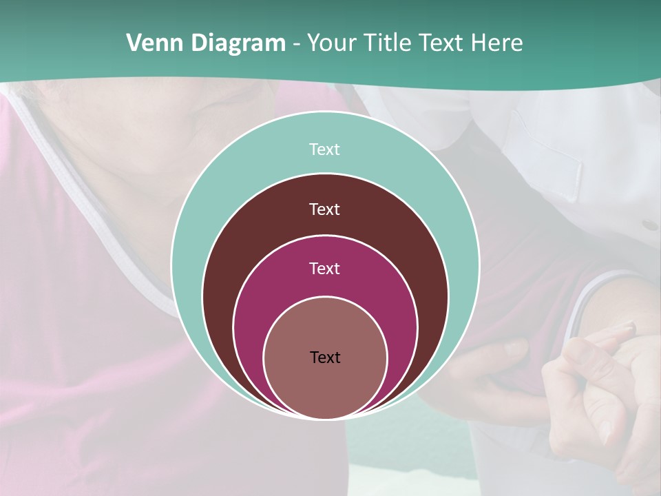 A Woman In A Pink Shirt And A Woman In A White Shirt Are Looking At PowerPoint Template