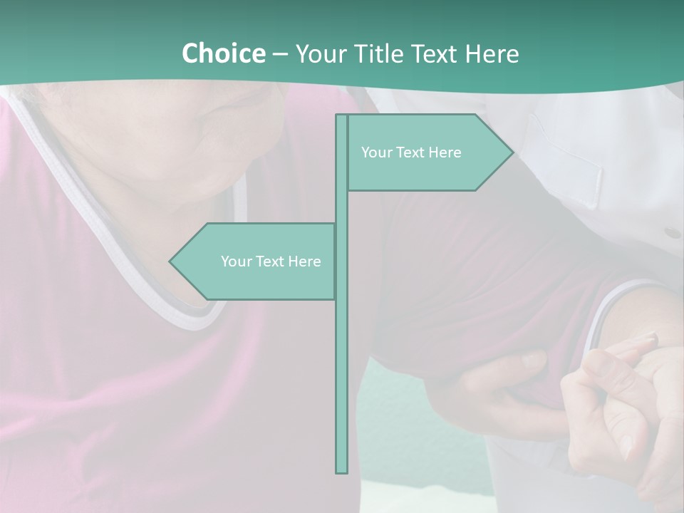 A Woman In A Pink Shirt And A Woman In A White Shirt Are Looking At PowerPoint Template
