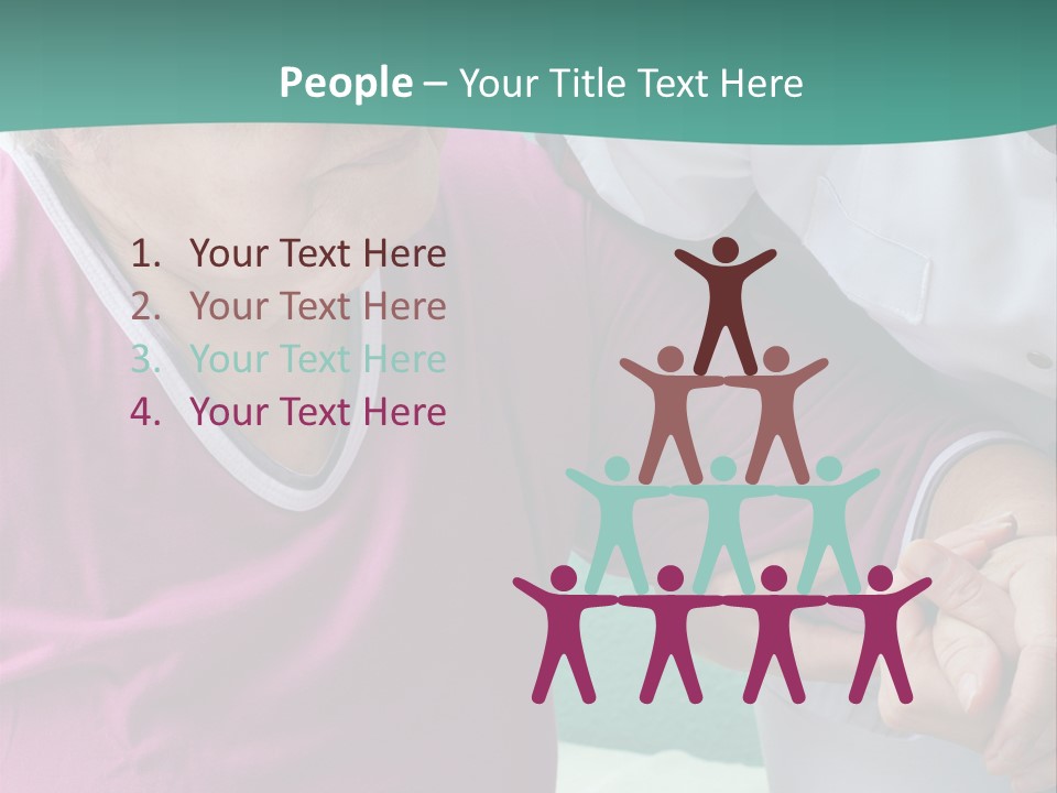 A Woman In A Pink Shirt And A Woman In A White Shirt Are Looking At PowerPoint Template