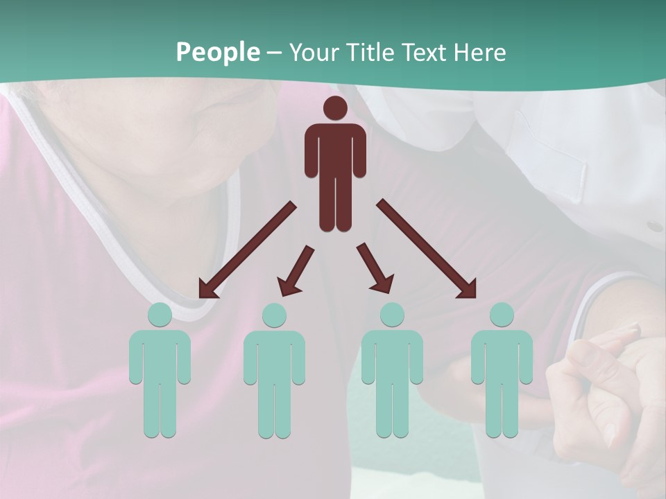 A Woman In A Pink Shirt And A Woman In A White Shirt Are Looking At PowerPoint Template