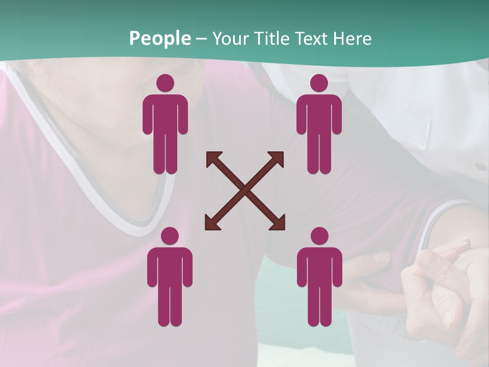 A Woman In A Pink Shirt And A Woman In A White Shirt Are Looking At PowerPoint Template