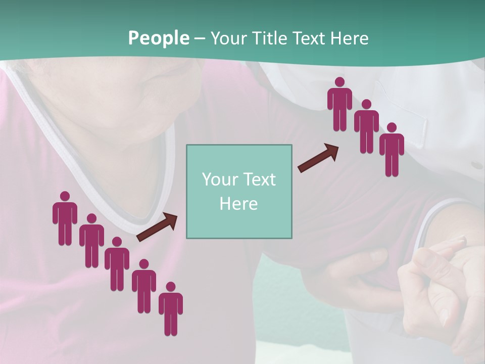 A Woman In A Pink Shirt And A Woman In A White Shirt Are Looking At PowerPoint Template