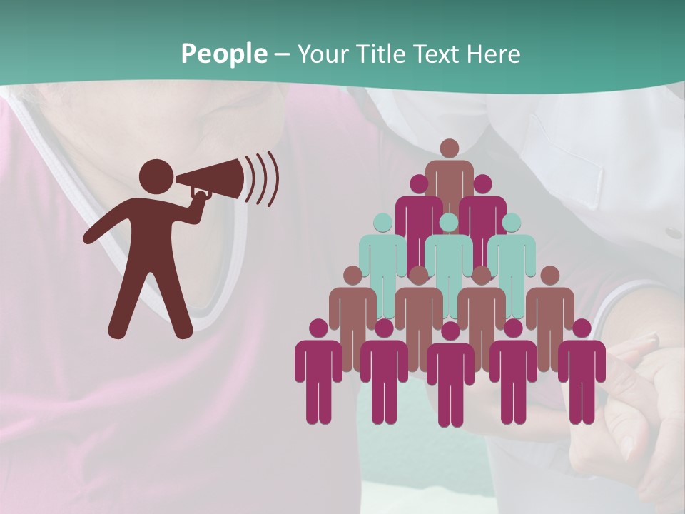 A Woman In A Pink Shirt And A Woman In A White Shirt Are Looking At PowerPoint Template