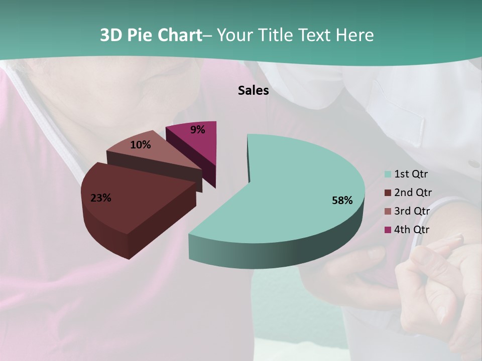 A Woman In A Pink Shirt And A Woman In A White Shirt Are Looking At PowerPoint Template