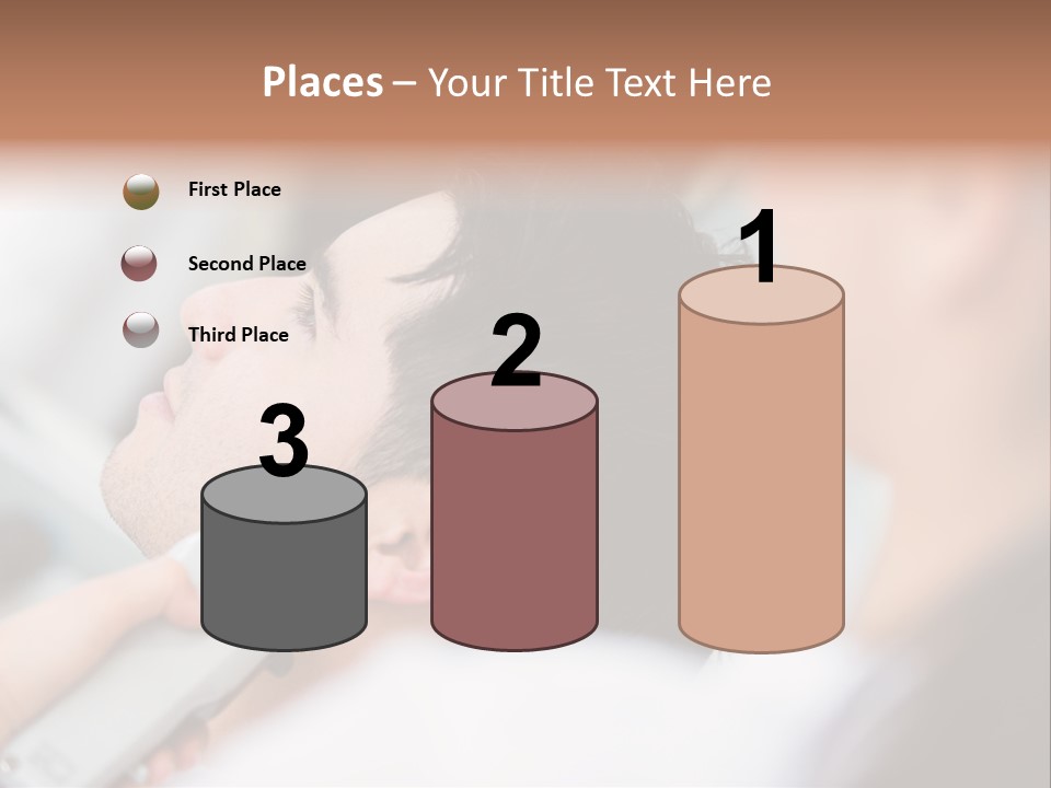 Cut Haircut Enjoying PowerPoint Template