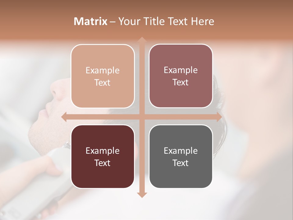 Cut Haircut Enjoying PowerPoint Template