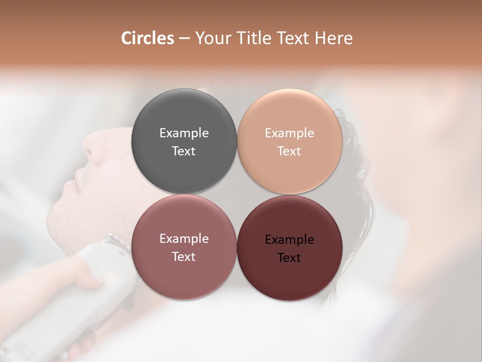 Cut Haircut Enjoying PowerPoint Template