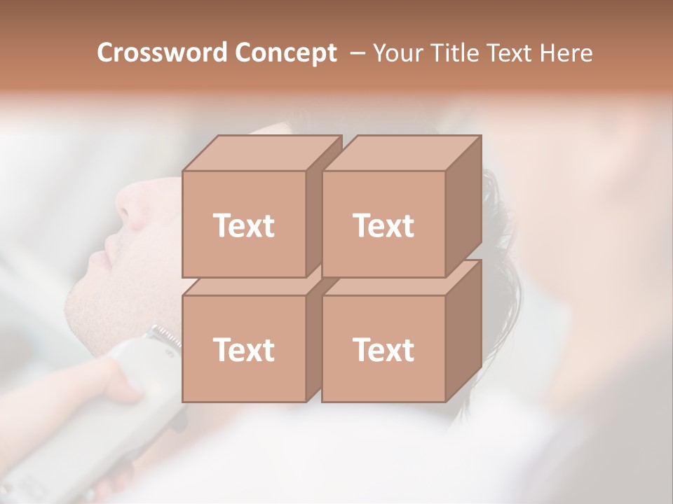 Cut Haircut Enjoying PowerPoint Template