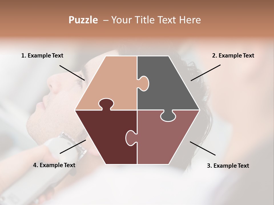 Cut Haircut Enjoying PowerPoint Template