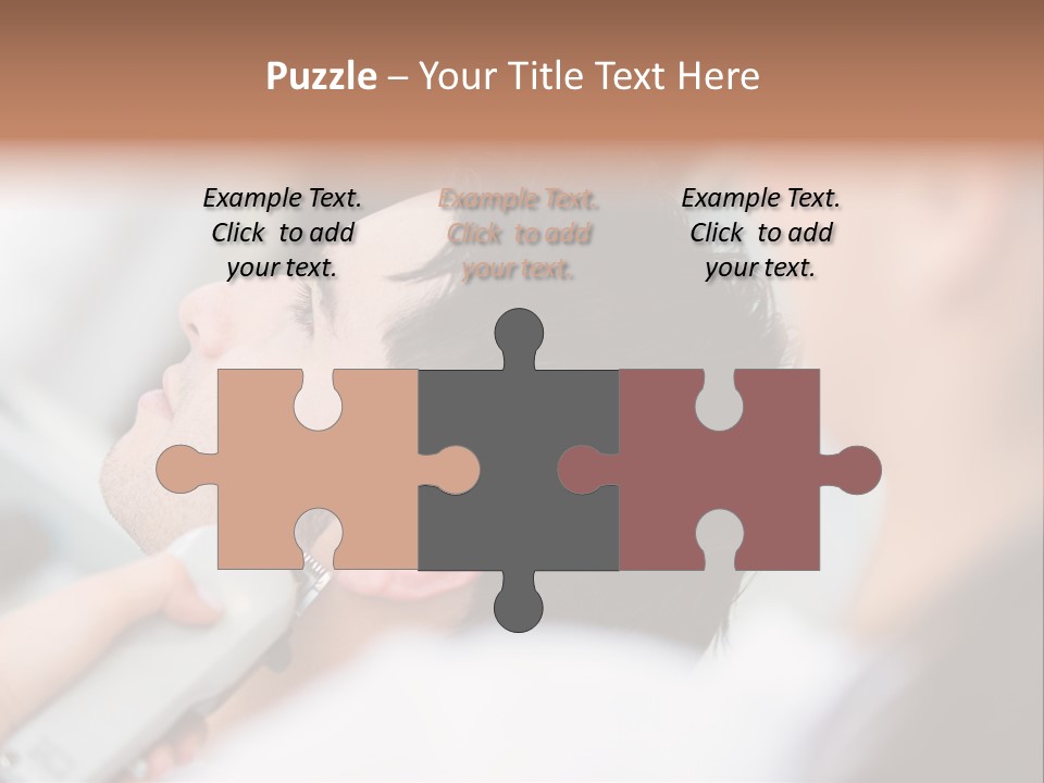 Cut Haircut Enjoying PowerPoint Template