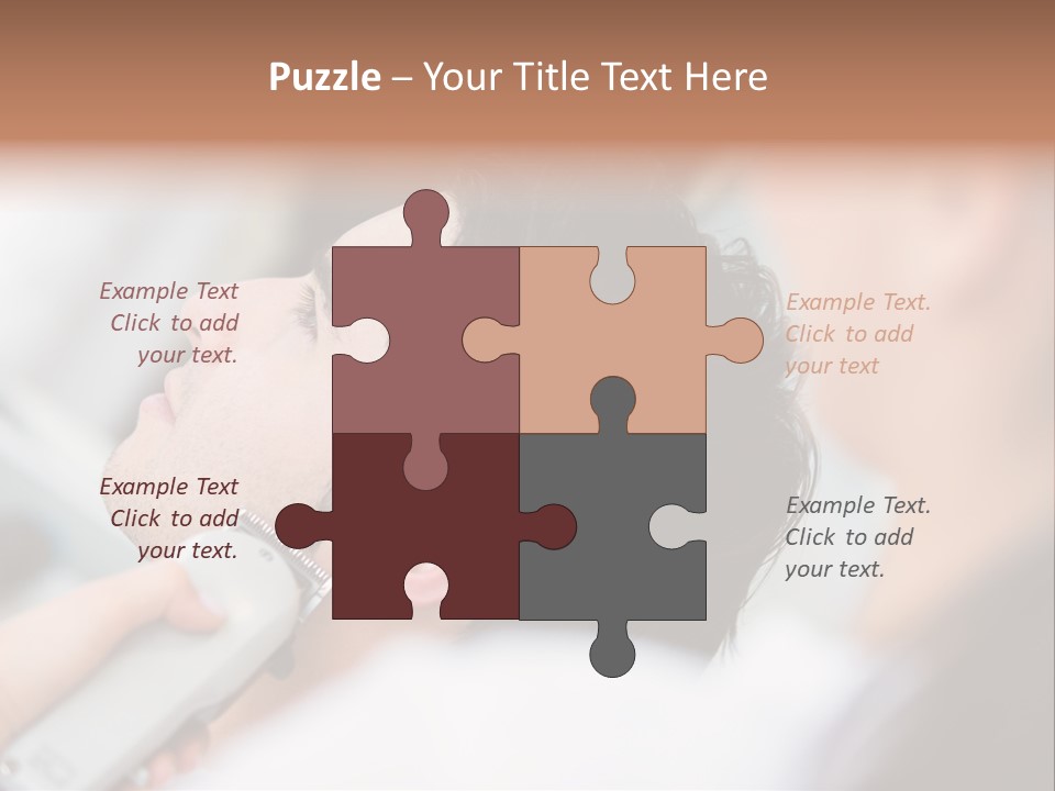 Cut Haircut Enjoying PowerPoint Template