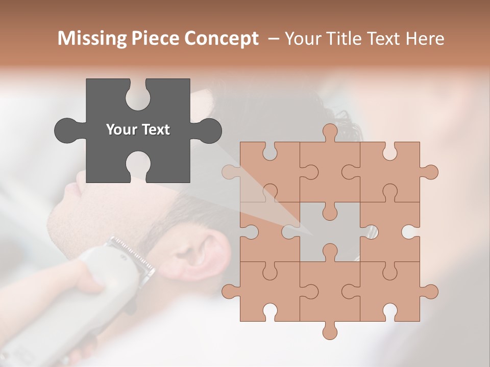 Cut Haircut Enjoying PowerPoint Template