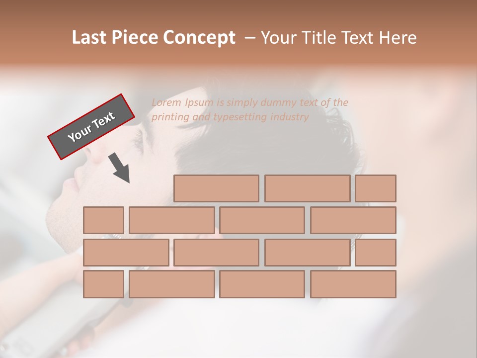 Cut Haircut Enjoying PowerPoint Template
