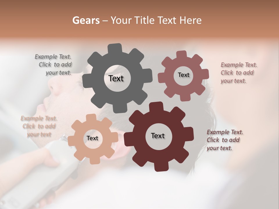 Cut Haircut Enjoying PowerPoint Template