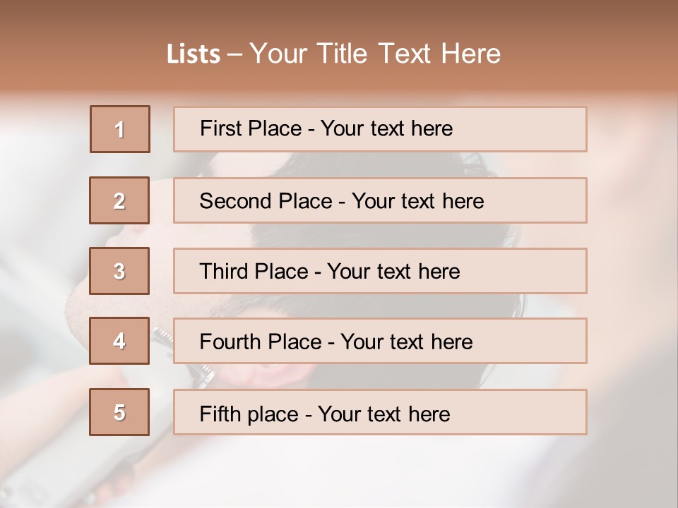 Cut Haircut Enjoying PowerPoint Template