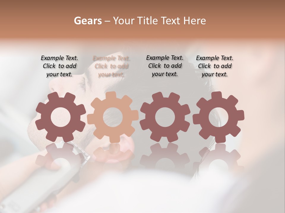 Cut Haircut Enjoying PowerPoint Template