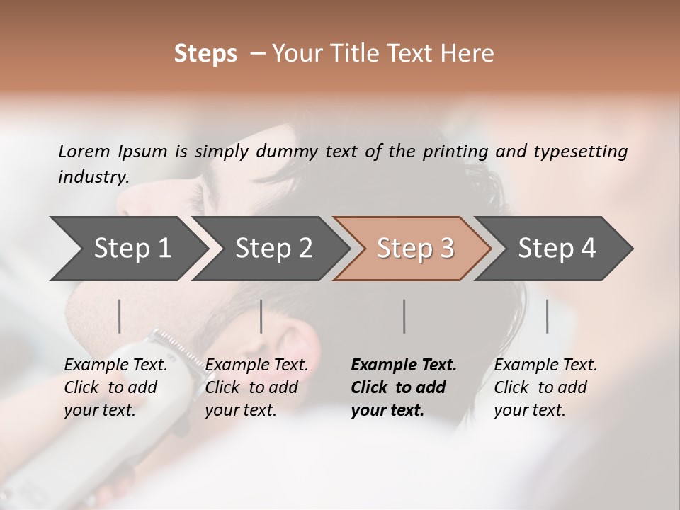 Cut Haircut Enjoying PowerPoint Template