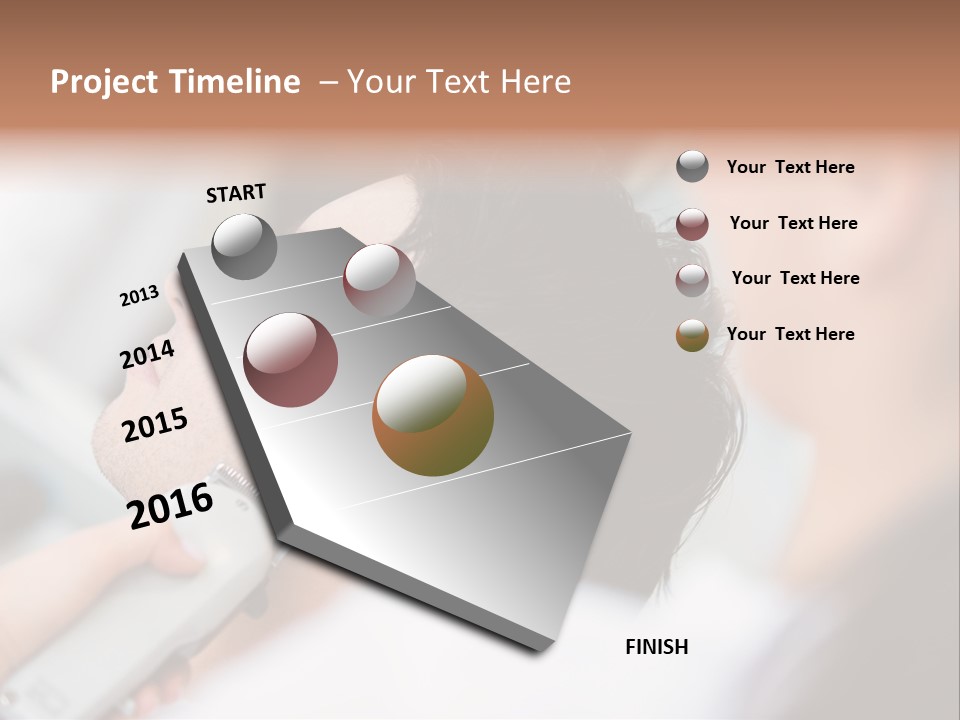 Cut Haircut Enjoying PowerPoint Template