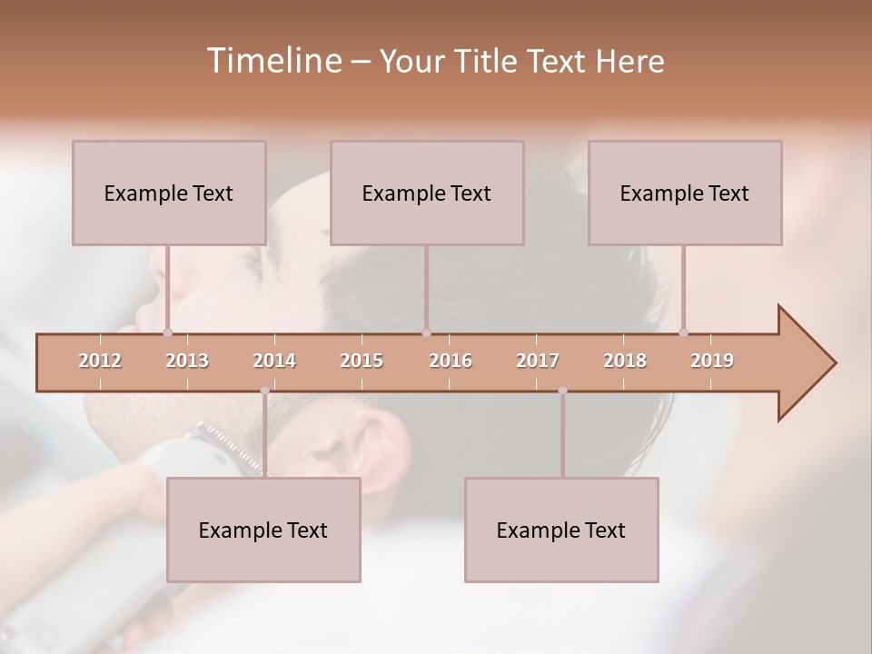 Cut Haircut Enjoying PowerPoint Template