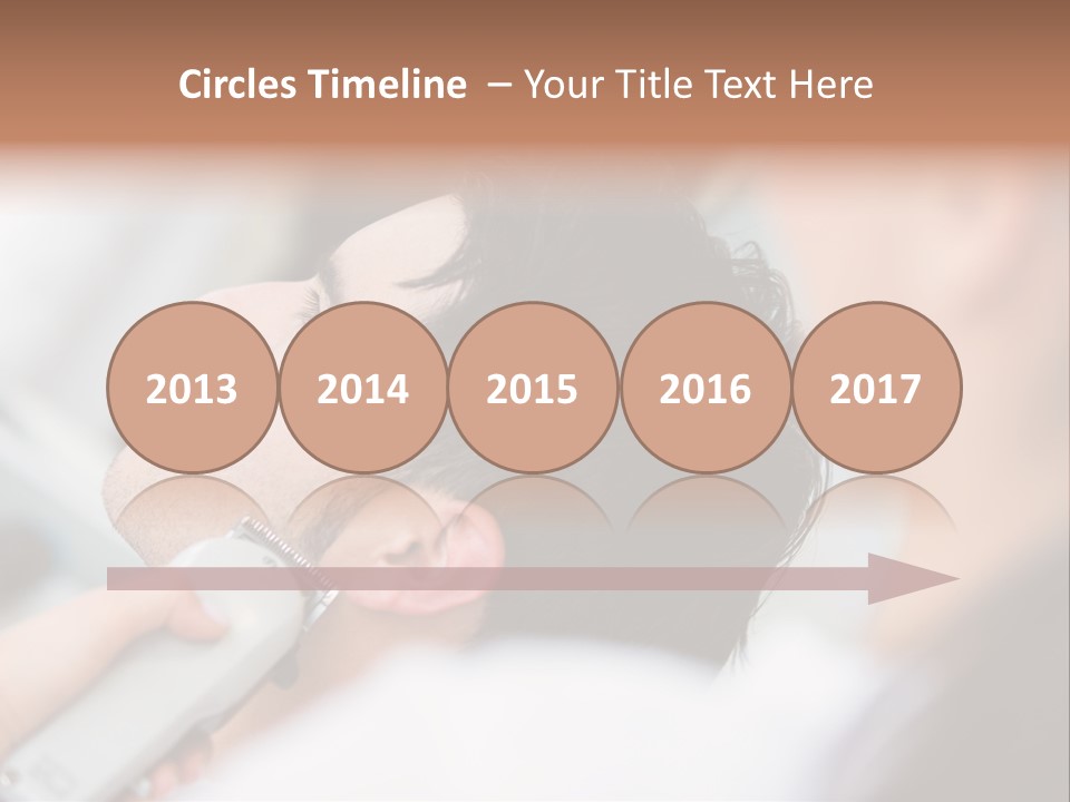 Cut Haircut Enjoying PowerPoint Template