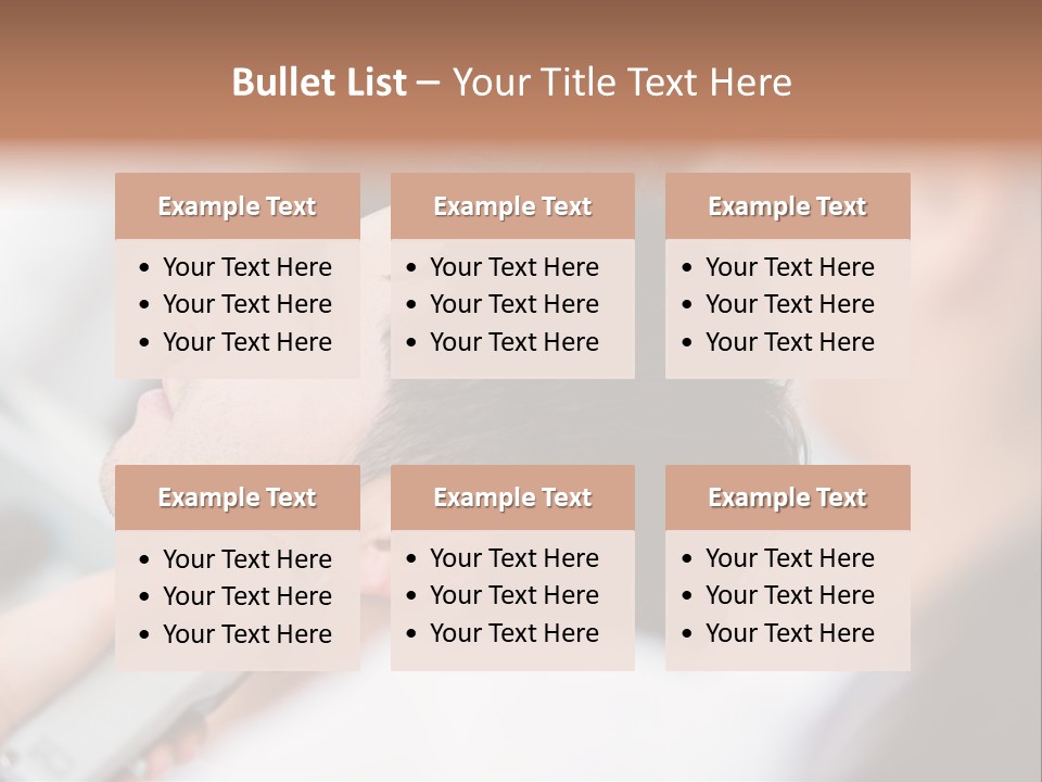 Cut Haircut Enjoying PowerPoint Template