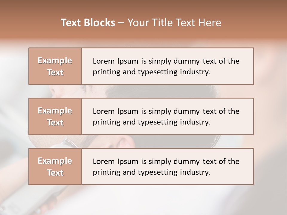 Cut Haircut Enjoying PowerPoint Template