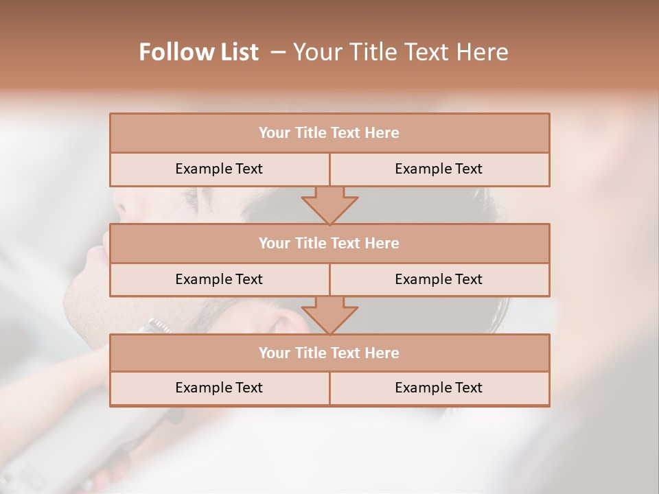 Cut Haircut Enjoying PowerPoint Template