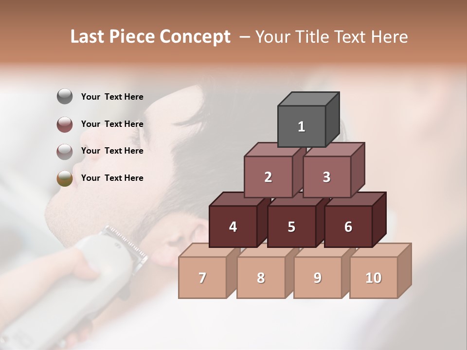 Cut Haircut Enjoying PowerPoint Template