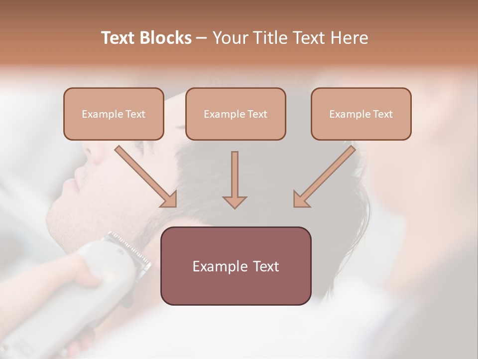 Cut Haircut Enjoying PowerPoint Template