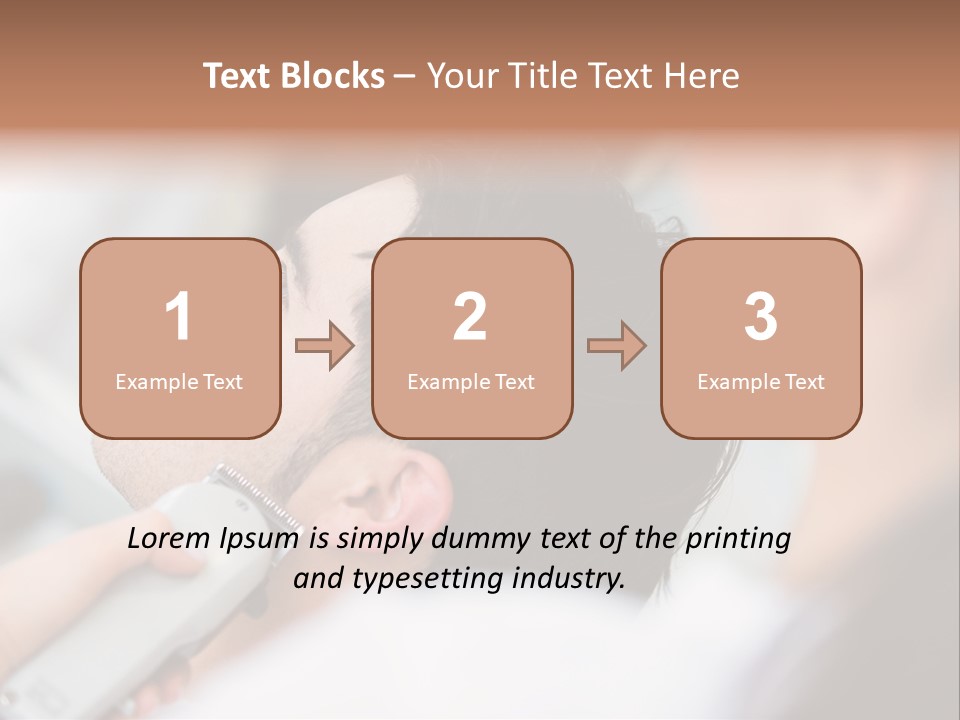 Cut Haircut Enjoying PowerPoint Template