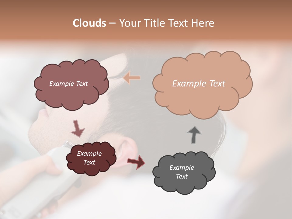 Cut Haircut Enjoying PowerPoint Template