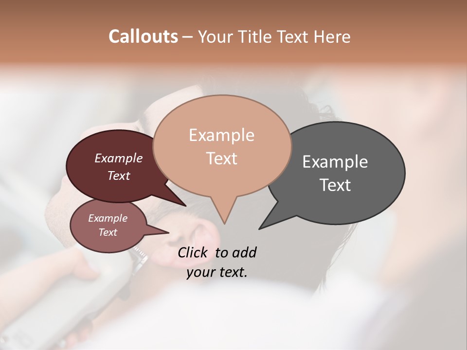 Cut Haircut Enjoying PowerPoint Template