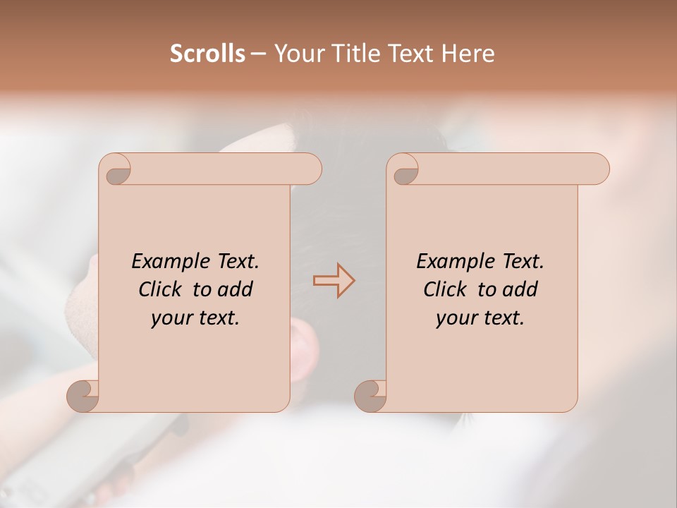 Cut Haircut Enjoying PowerPoint Template
