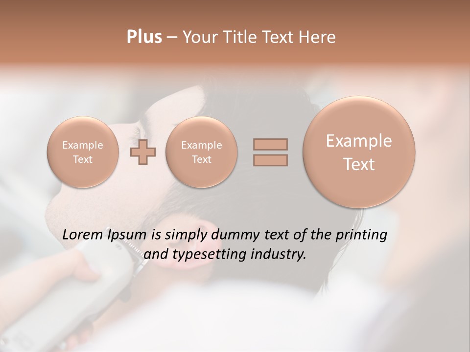 Cut Haircut Enjoying PowerPoint Template