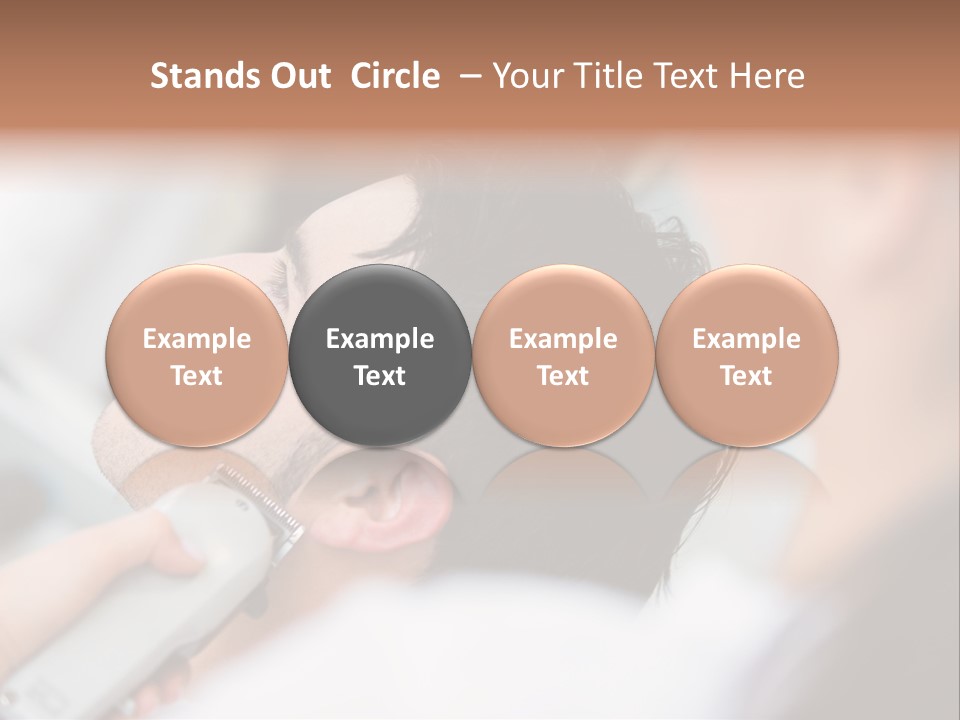 Cut Haircut Enjoying PowerPoint Template