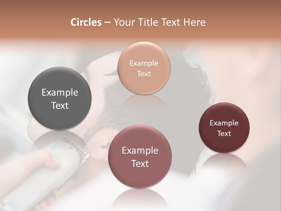 Cut Haircut Enjoying PowerPoint Template