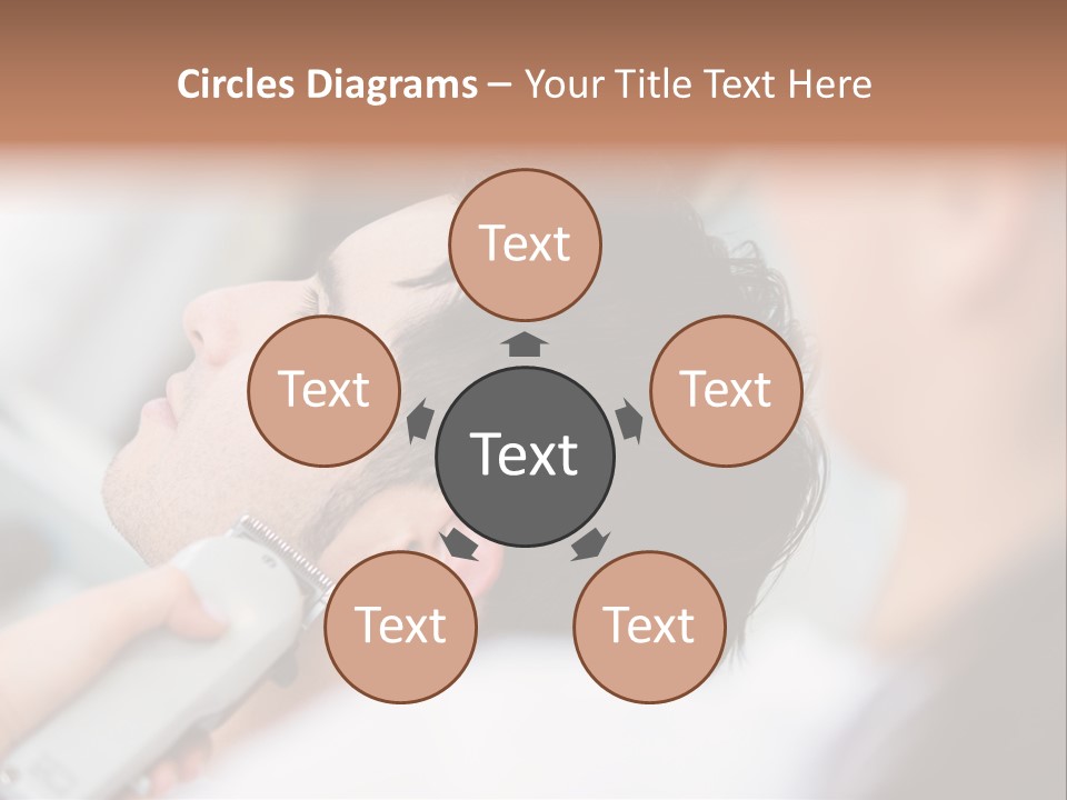 Cut Haircut Enjoying PowerPoint Template