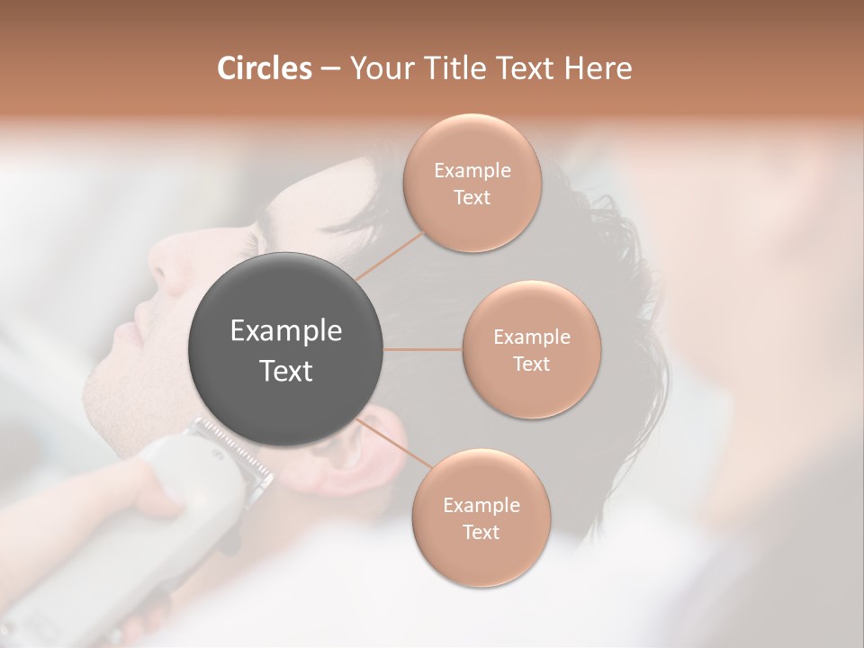 Cut Haircut Enjoying PowerPoint Template