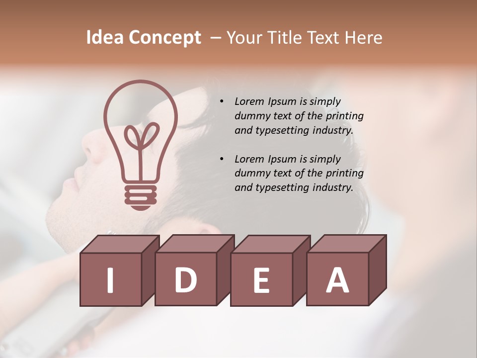 Cut Haircut Enjoying PowerPoint Template