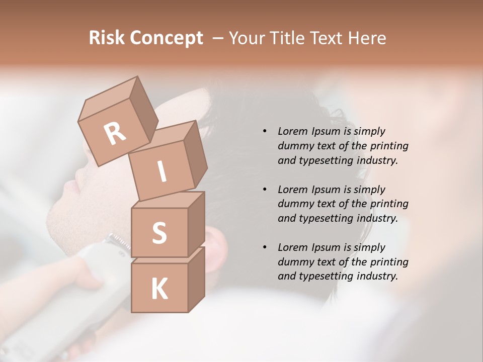 Cut Haircut Enjoying PowerPoint Template