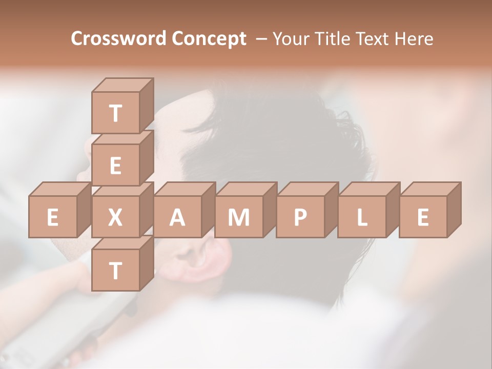 Cut Haircut Enjoying PowerPoint Template