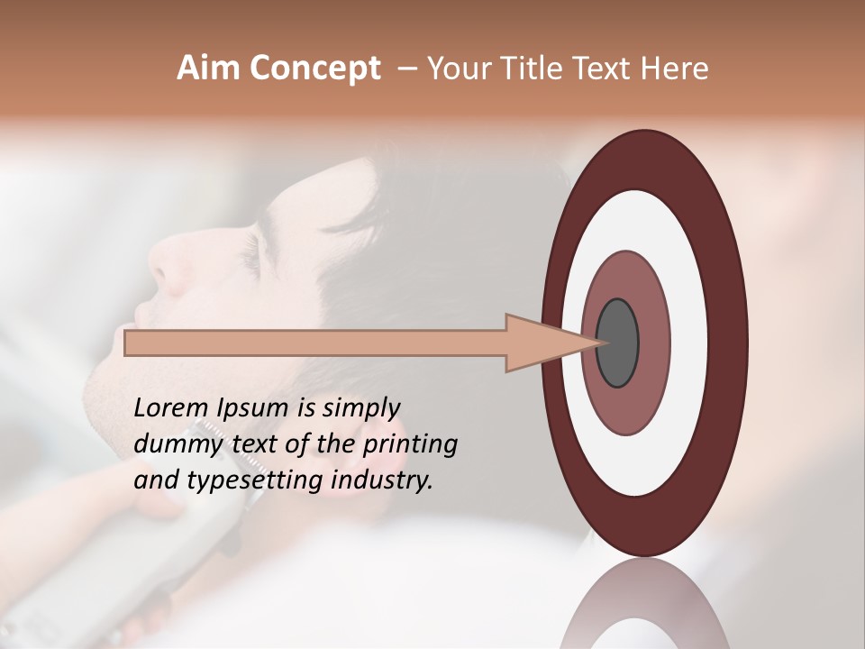 Cut Haircut Enjoying PowerPoint Template